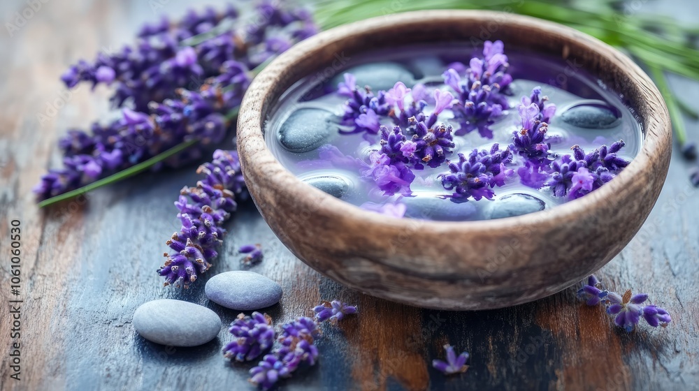 Relaxing Lavender Spa Treatment with Stones