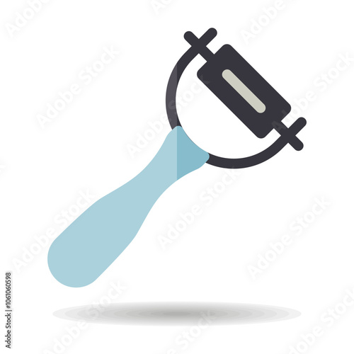 Peeler vector icon. Potato peeler sign
