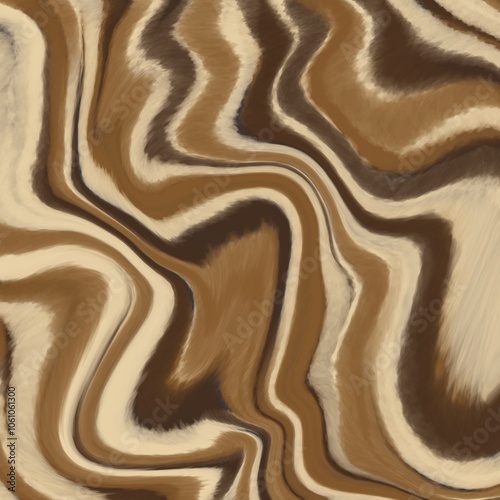 Brown cream liquid wave pattern high resolution background