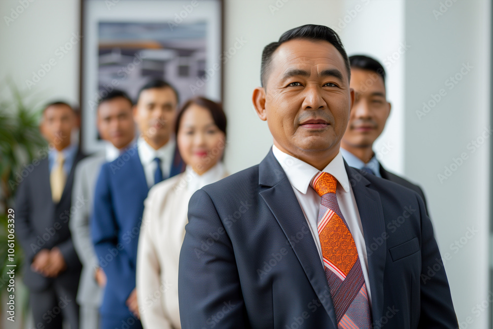 Photograph of a Myanmar professional group of lawyers with the director at the front. Photograph of a Myanmar professional group of lawyers with the director at the front.