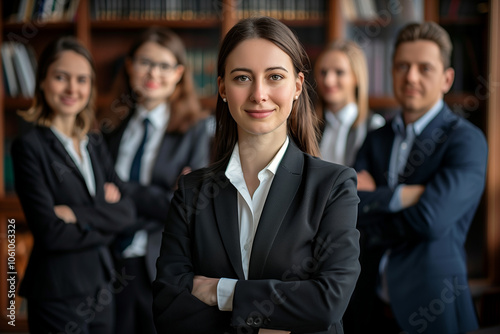 Photograph of a Poland professional group of lawyers with the director at the front.