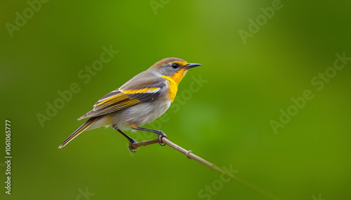 Golden-winged warbler - Vermivora chrysoptera isolated with white highlights, png