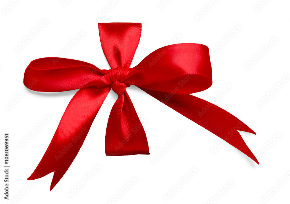 Red Silk Ribbon Tied in a Bow Ready for Your Present. Transparent PNG. Red Silk Ribbon Tied in a Bow Ready for Your Present. Transparent PNG.
