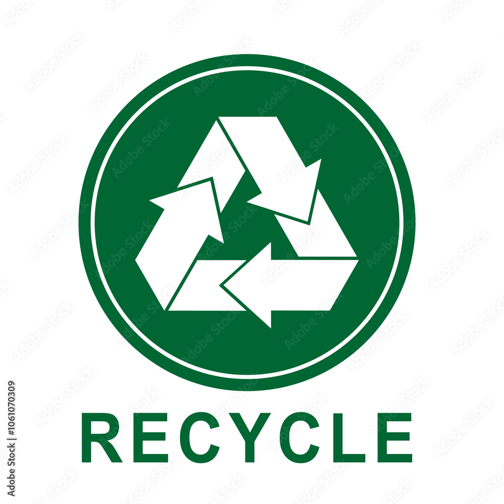 Green Recycling Icon with Trash Bin Symbol, Eco-Friendly Logo for Sustainability, Simple Vector Emblem Isolated on White, Editable and Scalable EPS for Eco Design and Waste Management Green Recycling Icon with Trash Bin Symbol, Eco-Friendly Logo for Sustainability, Simple Vector Emblem Isolated on White, Editable and Scalable EPS for Eco Design and Waste Management