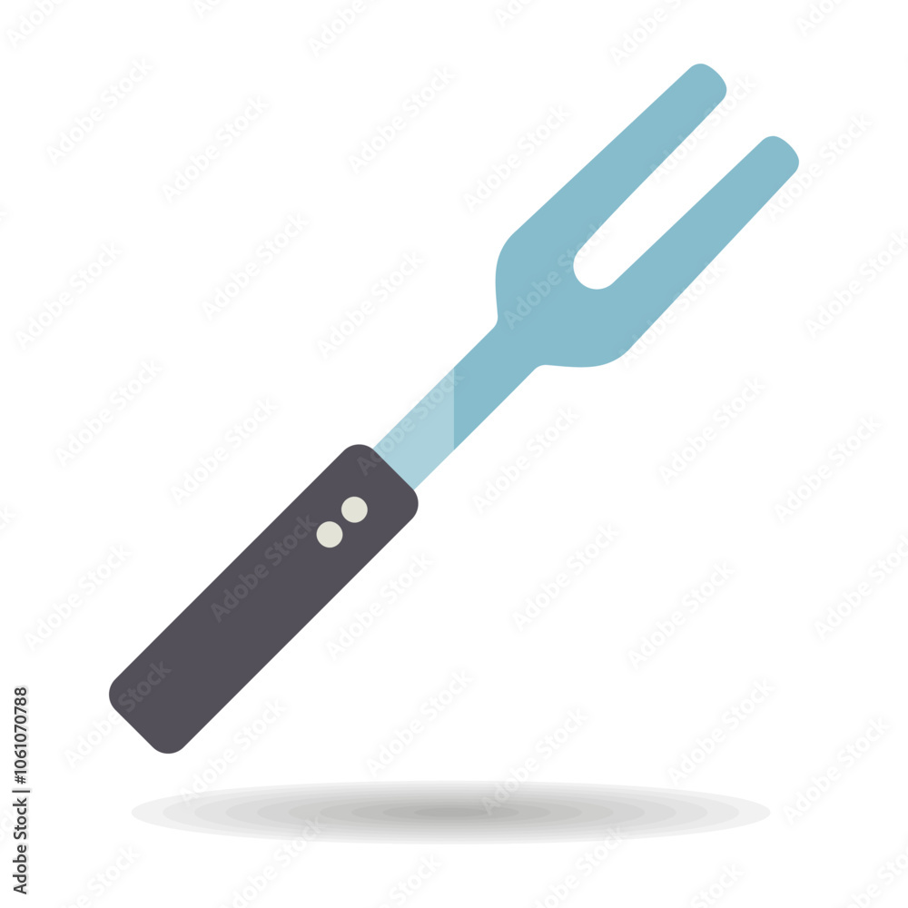 Bbq fork vector icon. Kitchen appliance Bbq fork vector icon. Kitchen appliance