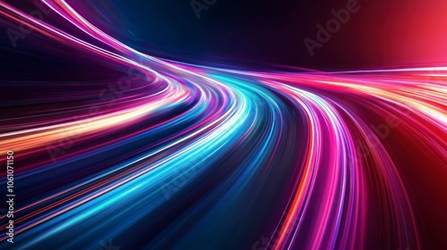 Dynamic abstract background with colorful speed lines