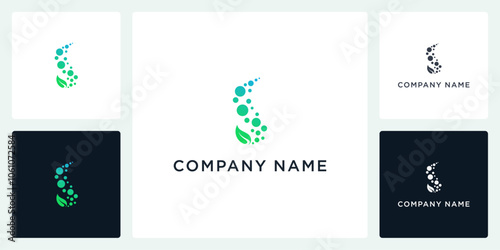 Vector letter  S hydrotech logo and icon editable
