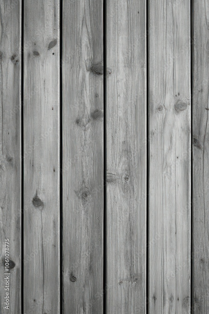 Fototapeta premium Close-up of weathered wooden planks arranged vertically in gray tones