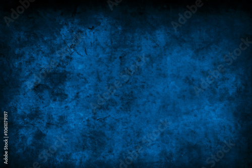 Deep Blue Grunge Texture Background with Subtle Dark Gradient