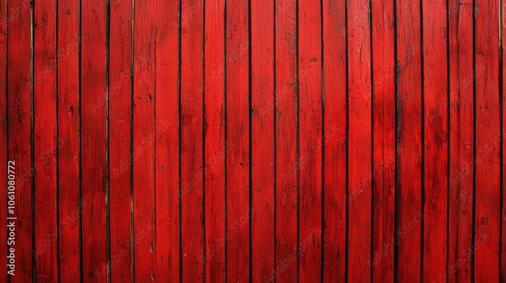 Rustic red wooden wall with weathered paint