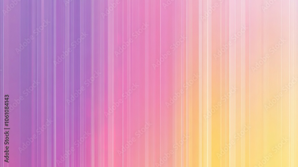 Colorful vertical gradient background with a mix of pink, purple, and yellow hues. The background is a vertical line pattern that transitions from light to dark shades