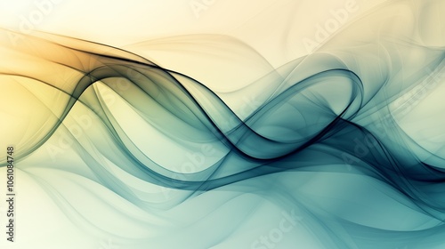 Layers semi-transparent shapes floating soft mist delicate gradients. AI generated