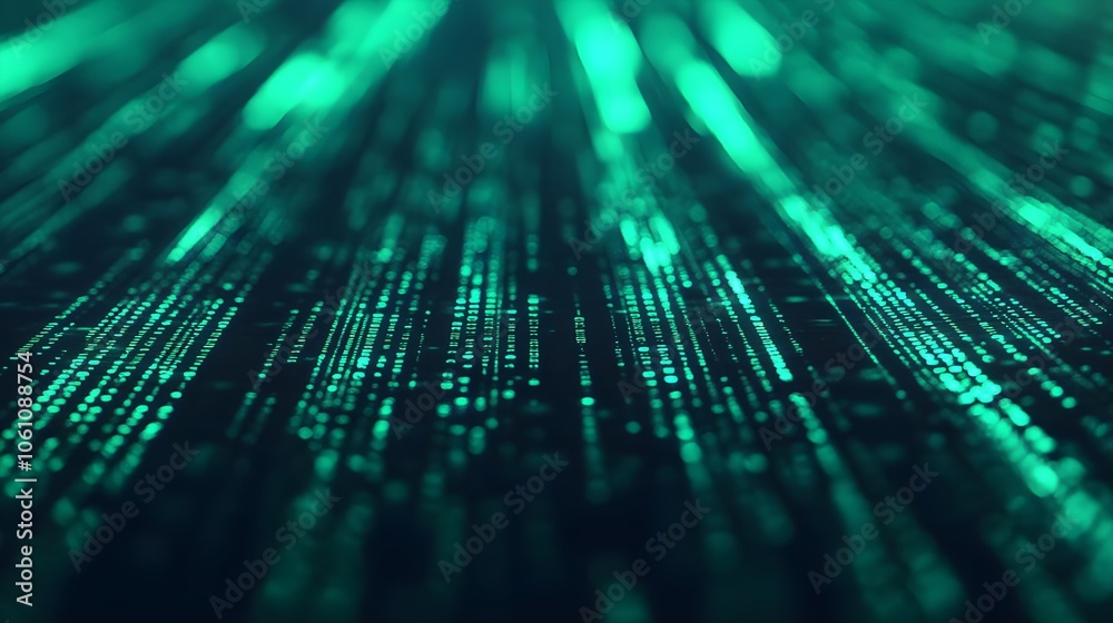 Abstract Green Light Streaks Abstract Green Light Streaks