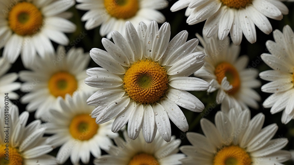 Obraz premium daisy flower pattern background wallpaper