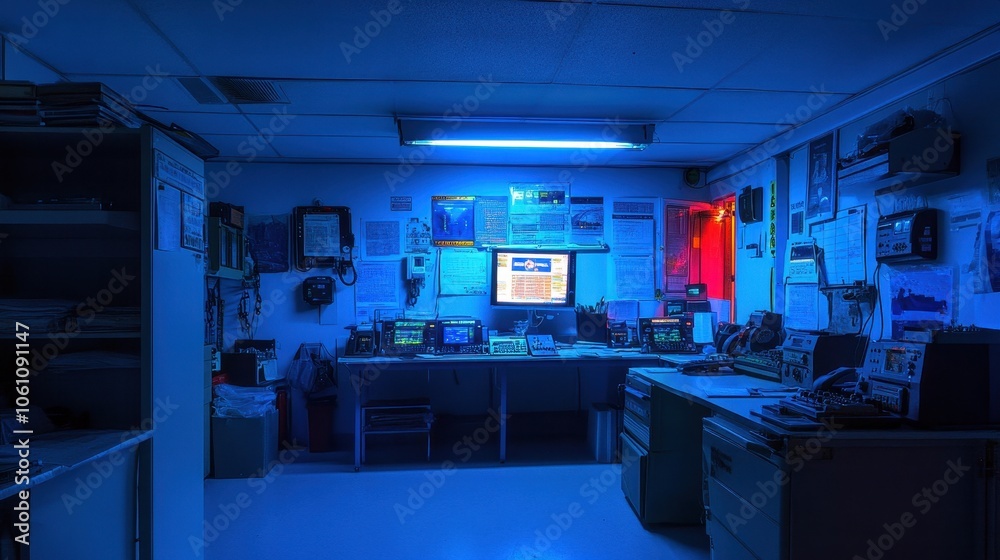 Vibrant and Techno-Filled Home Office Space Vibrant and Techno-Filled Home Office Space