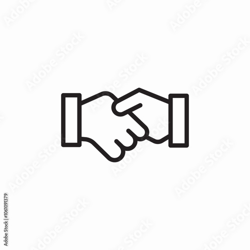 handshake deal icon sign vector