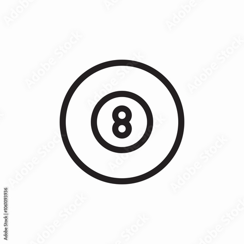 billiard ball icon sign vector