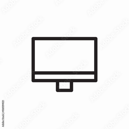 computer monitor icon sign vector