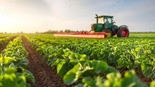 tractor working in the field