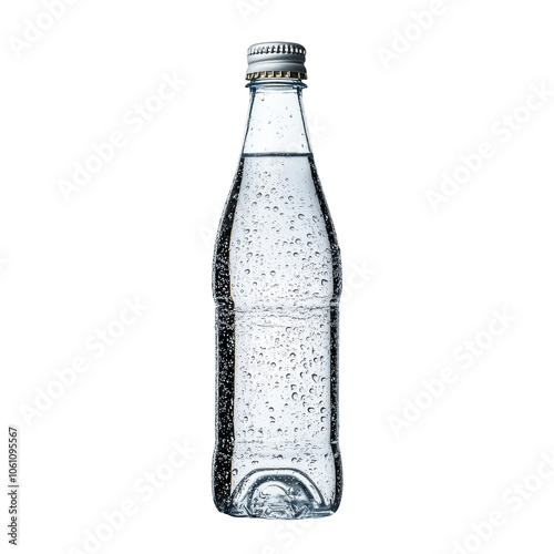 Wallpaper Mural Cold Water Bottle Isolated On Transparency Background Refreshing Beverage Clear Glass Bottle With Condensation Droplets Hydration Wellness Thirst Quencher Purity Transparent Container Mineral Water Torontodigital.ca