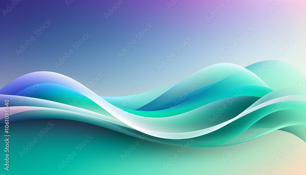 Obraz premium gradient green tones for relaxed and refreshing digital designs