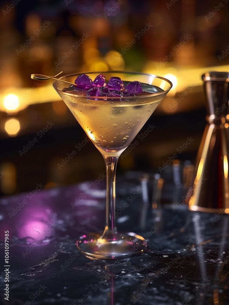 Classic Martini with a Touch of Floral Elegance Classic Martini with a Touch of Floral Elegance