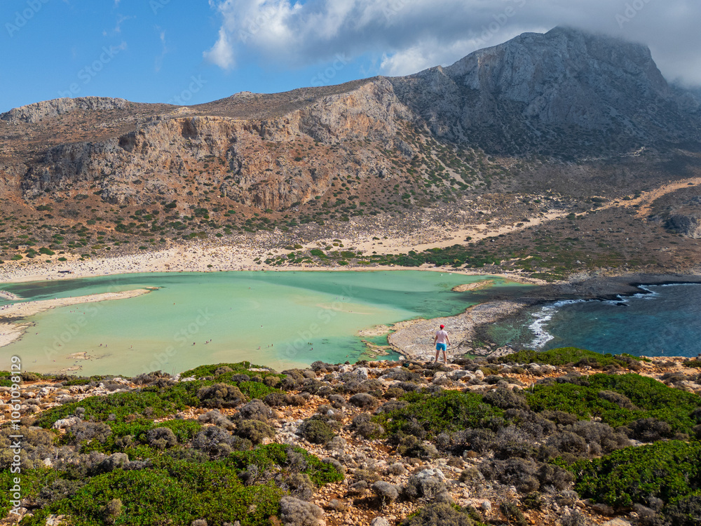 Fototapeta premium Balos lagoon. Island view.