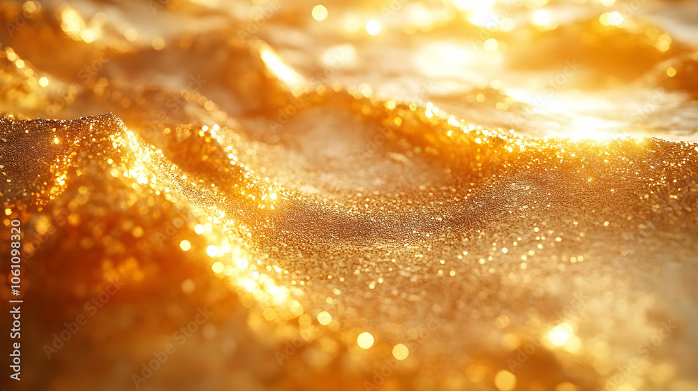 Golden Glitter Abstract Background Golden Glitter Abstract Background