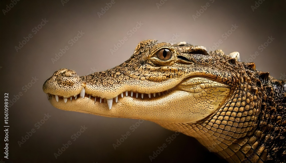 Fototapeta premium High definition of a crocodile emoji, expression, unique concept, canvas, high quality, high