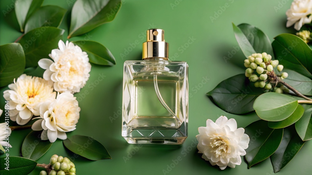 bottle of perfume with flowers bottle of perfume with flowers