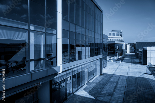 Contemporary Urban Architecture with Reflective Glass Facades
