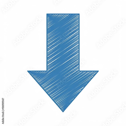 blue arrow pointing downwards