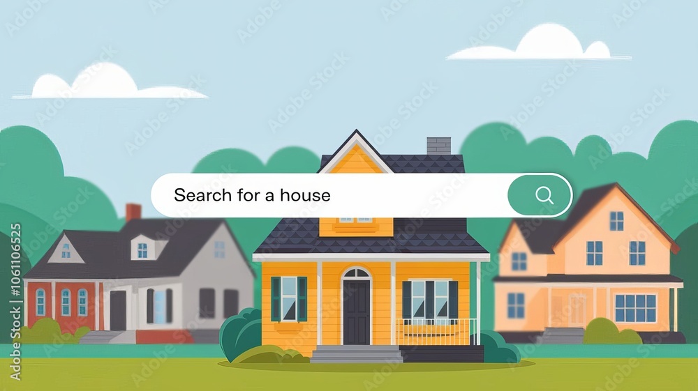 Illustration of a search bar featuring the text Illustration of a search bar featuring the text