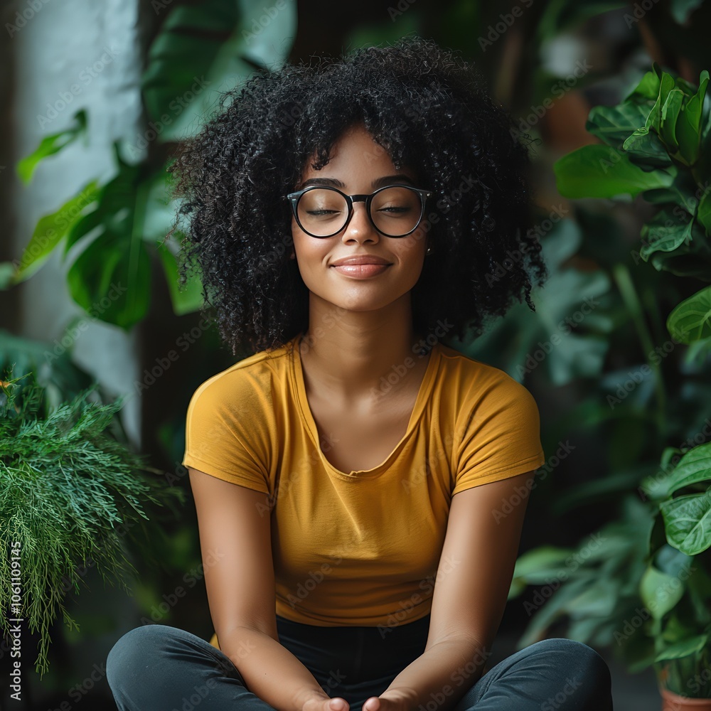 Person meditating to manage stress and support weight loss. Person meditating to manage stress and support weight loss.