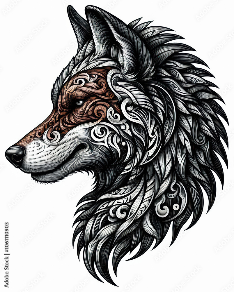 TRIBAL TATOO トライバル タトゥ 狼 wolf TRIBAL TATOO トライバル タトゥ 狼 wolf