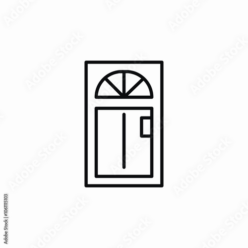 entry home icon sign vector