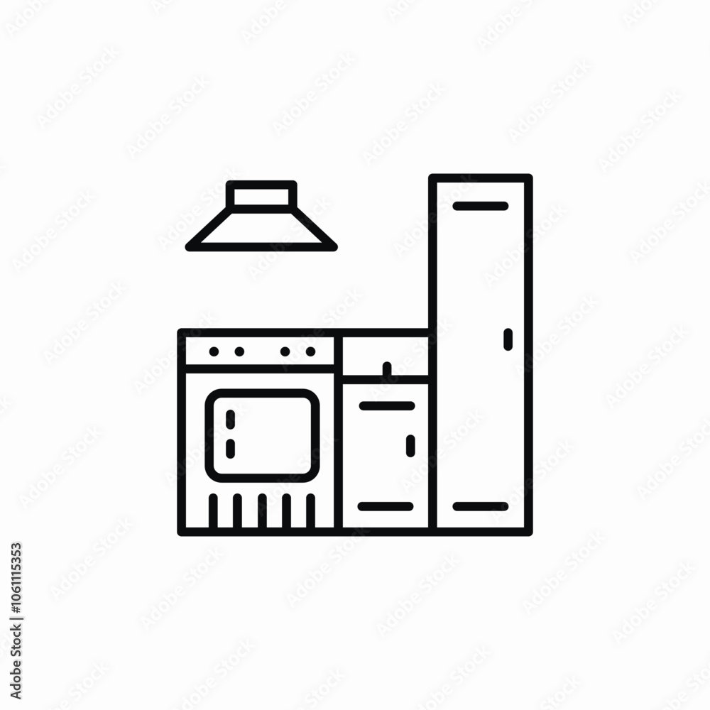 kitchen furniture icon sign vector kitchen furniture icon sign vector
