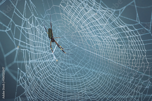 Female Golden silk orb-weaver spider (Trichonephila clavipes) photo