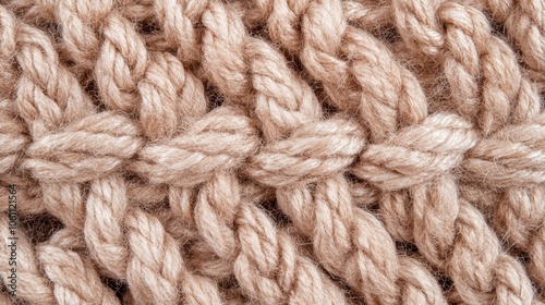 Cozy and Textured Knitted Fabric with Intricate Patterns