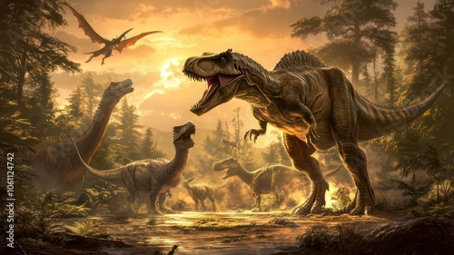 World of dinosaurs created with Generative AI