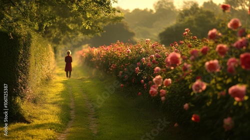 Wallpaper Mural Enchanted Garden Path at Sunset Torontodigital.ca