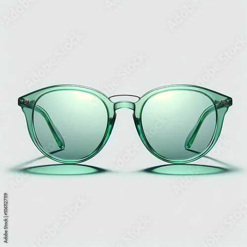 glasses on white background
