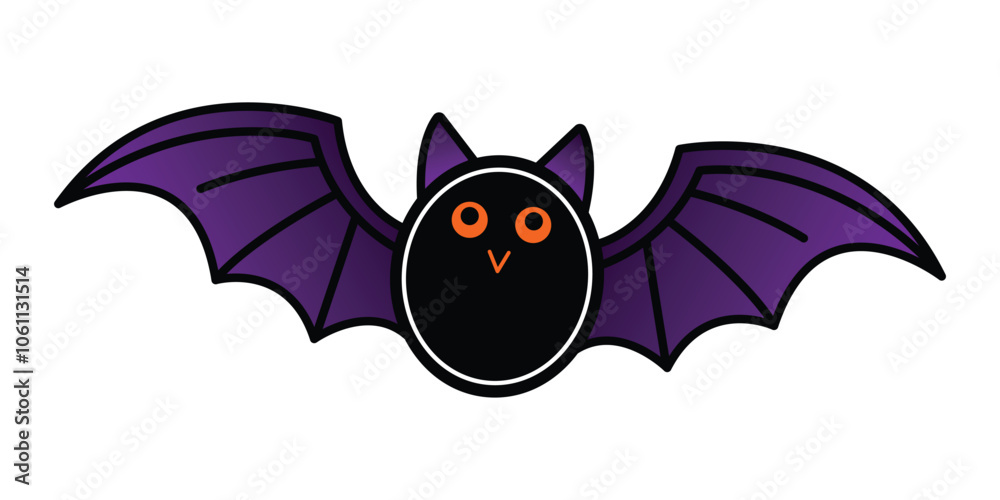 Fototapeta premium Vector Flat Design Bat Icon