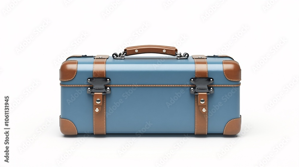 Retro-style travel bag on white background Retro-style travel bag on white background