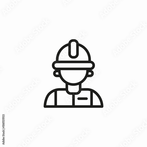 worker construction icon sign vector