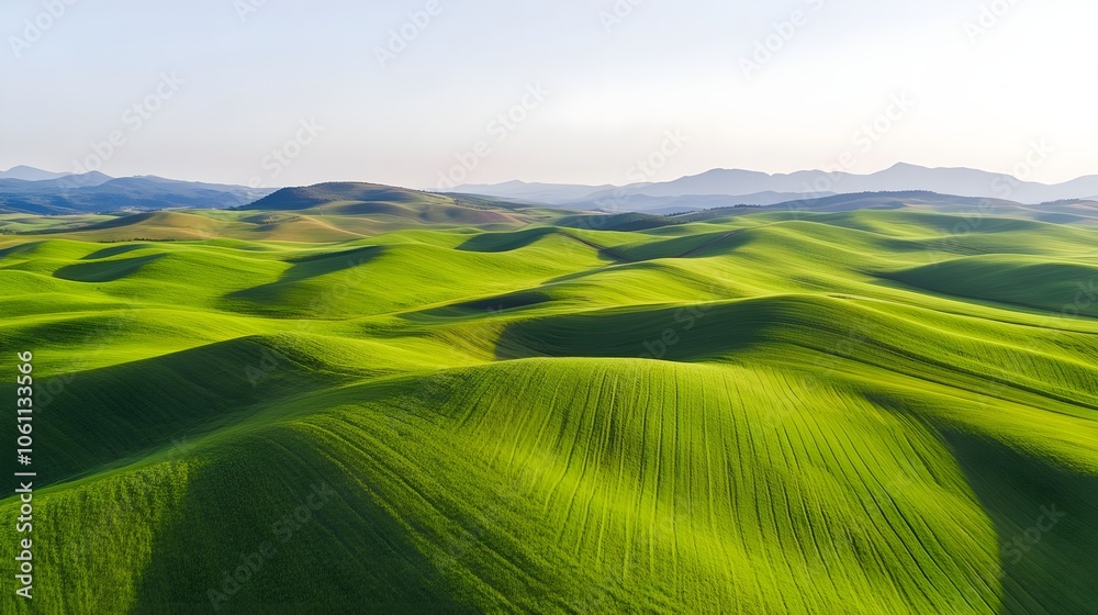 Obraz premium Rolling Green Hills Landscape