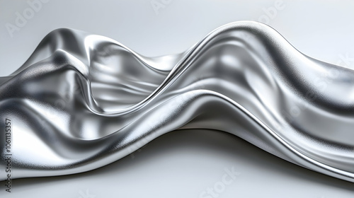 Abstract Silver Fabric Background, texture, pattern, wave, ripple, curve