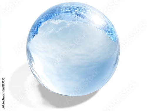 Wallpaper Mural Transparent globe with a blue ocean inside. A model of the world. Torontodigital.ca
