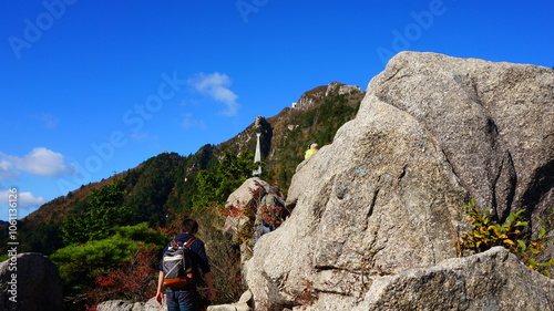 紅葉の御在所岳