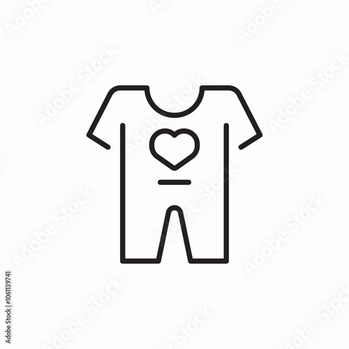 baby body costume icon sign vector